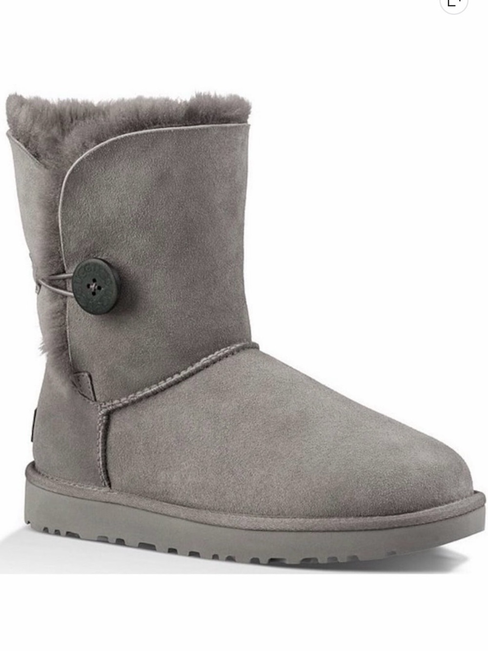 UGG Women's Bailey Button II Boots - Grey Suede (Size 10) - Style 1016226